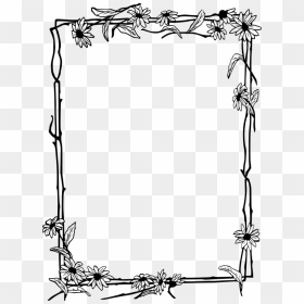Photography Clipart Picture Frames Clip Art - Simple Outline Border Design, HD Png Download - paper scroll design png
