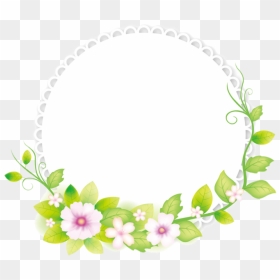 Flower Illustrator Frame Fresh Adobe Round - Round Flower Frame Png, Transparent Png - flower round frame png