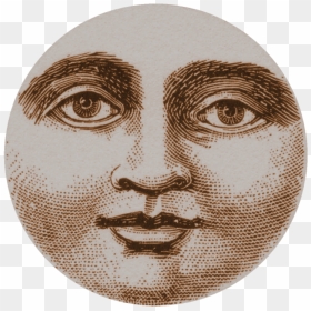 Moon Clipart Victorian - Moon Face, HD Png Download - harvest moon png