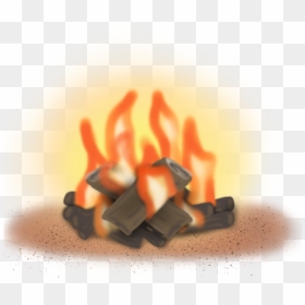 حطب ونار وبر رسمة Png, Transparent Png - fire ash png