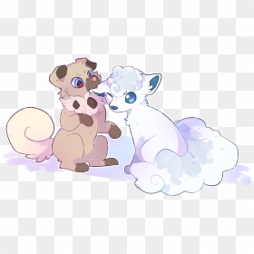 Rockruff & Alolan Vulpix Your Art Is So Cute , Png - Rockruff X Alolan Vulpix, Transparent Png - rockruff png
