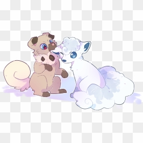 Rockruff & Alolan Vulpix Your Art Is So Cute , Png - Rockruff X Alolan Vulpix, Transparent Png - rockruff png