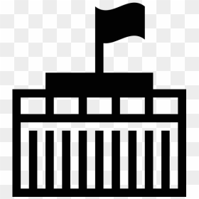 Government Icon Clipart , Png Download - Building With Flag Icon, Transparent Png - government icon png