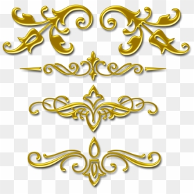 Gold Corner Border Design , Png Download - Gold Decor Png, Transparent Png - golden border design png