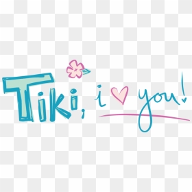 Tiki, I Love You - Logo Of I Love You, HD Png Download - pink divider png