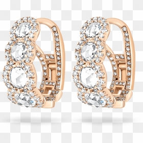 Rc 09 009 05 F2 Rose Cut Earrings - Diamond, HD Png Download - hoop earrings png