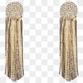 Jeminee Jewellery Sanaa Golden Tassel Earrings - Body Jewelry, HD Png Download - golden jewellery png