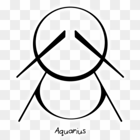 Aquarius Sigil, HD Png Download - aquarius symbol png