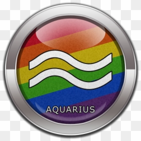 Rainbow Flag, HD Png Download - aquarius symbol png