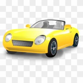 Yellow Convertible Sports Car, HD Png Download - convertible png