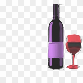 Wine Bottle, HD Png Download - wine bottle outline png