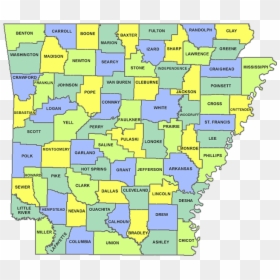 Map Of Counties In Arkansas, HD Png Download - arkansas outline png