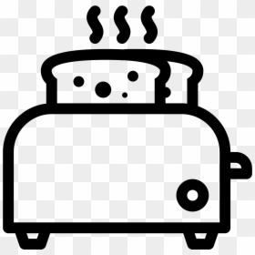 Toaster Clip Art Black And White, HD Png Download - bread icon png