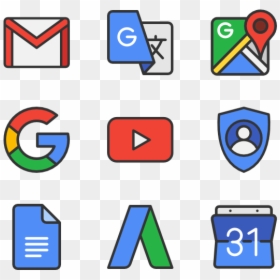 Los Iconos De Google, HD Png Download - google png transparent