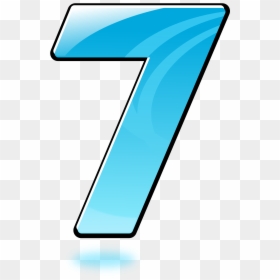 Blue Number 7 Png, Transparent Png - number icons png