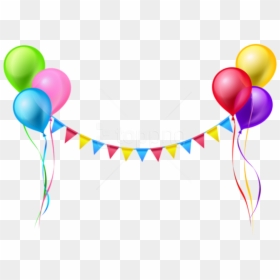 Balloons And Streamers Clipart, HD Png Download - celebration icon png