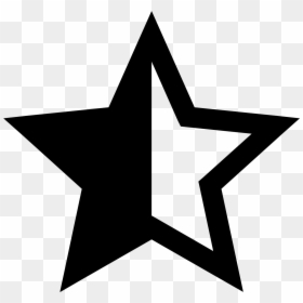 Half Star Icon Png, Transparent Png - star icon png transparent background