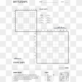 Paper Battleship Printable, HD Png Download - large grid png