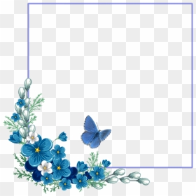 Ftestickers Border Frame Watercolorflowers Butterfly - Tuesday Good Morning Blessing, HD Png Download - flower and butterfly border design png
