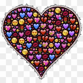 Heart Emoji Affection Love Png Image - Lots Of Heart Emojis, Transparent Png - smiley love png
