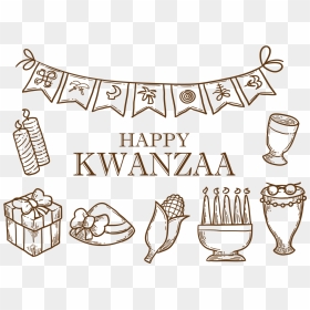 Hand Drawn Kwanzaa Icons Vector - Kwanzaa Drawing, HD Png Download - taj mahal vector png