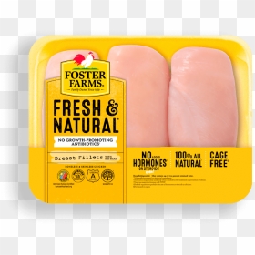 Fresh & Natural Boneless Skinless Chicken Breast Fillets - Foster Farms Fresh Natural, HD Png Download - broiler chicken meat png