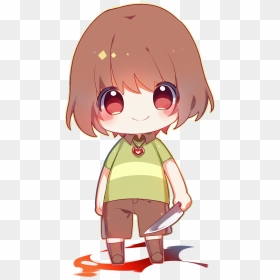 Undertale Chara Chibi, HD Png Download - undertale frisk png