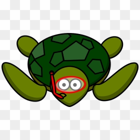 Turtle In A Swimming Mask Clipart - Cartoon Animal Clipart Turtle, HD Png Download - cute turtle png