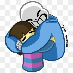 Hug Clipart Child Hug - Undertale Sans Hug Frisk, HD Png Download - undertale frisk png