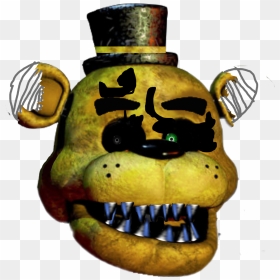 #fnaf4 Golden Nightmare Freddy - Fredbear Png, Transparent Png - nightmare freddy png