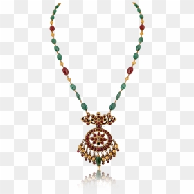 Stunning Gemstone Flower Necklace - Necklace, HD Png Download - flower malai photos png