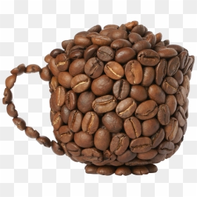 Coffee Cup Png Beans - Coffee Beans Cup Png, Transparent Png - coffee beans cup png
