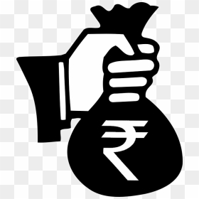 Indian Money Clipart Freeuse Stock 28 Collection Of - Money Bag Silhouette, HD Png Download - rupee symbol png image