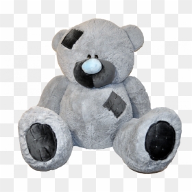 Плюшевый Мишка Серый, HD Png Download - valentines teddy bear png