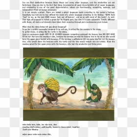 Story Of The Monkey And The Turtle, HD Png Download - single banana tree plant png