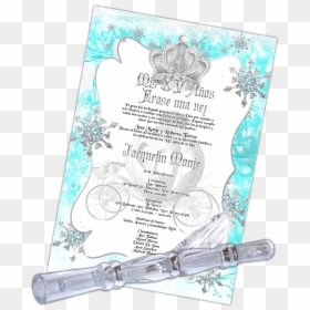 Once Upon A Time Quinceanera Invitations Scroll, HD Png Download - paper scroll design png