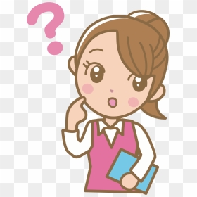 Girl Clipart Thinking - Question Clipart, HD Png Download - man thinking clipart png
