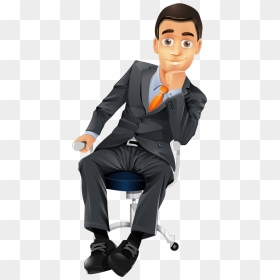 Business Man Vector, HD Png Download - cartoon background png