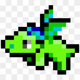 Dolphin Pixel Art Minecraft, HD Png Download - baby dragon png