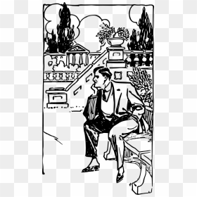 Thinking Man - Clip Art, HD Png Download - man thinking clipart png
