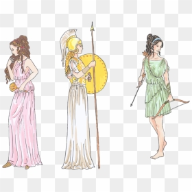 Female Mythological Figures - Greek God Artemis Cartoon, HD Png Download - human figures png