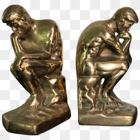 Sculpture Clipart Thinking Man - Bronze Sculpture, HD Png Download - man thinking clipart png