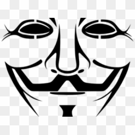 Joker Clipart Svg - V For Vendetta Mask Stencil, HD Png Download - joker mask png