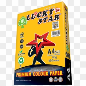 Colour Paper Png , Png Download - Lucky Star A4 Paper 80gsm, Transparent Png - colour paper png