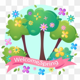 Welcome Spring Image Clipart Graphic Royalty Free Pink - Welcome Spring Clipart, HD Png Download - welcome flower png