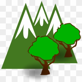 Forested Mountains Clip Arts - Tree And Mountain Clip Art, HD Png Download - green mountains png