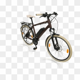 Batribike Alpha E Bike Hybrid Brown Shadow Front Qtr - Bicycle, HD Png Download - bike front png