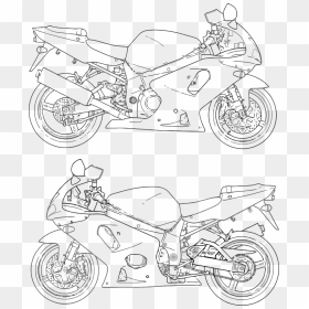Motorcycle Racing Bike Drawing, HD Png Download - racing motorbike png