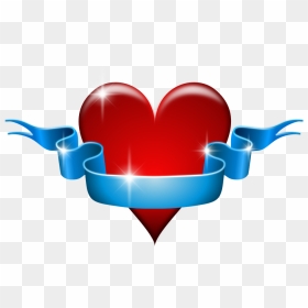 Heart With Ribbon Vector, HD Png Download - ribbon designs png