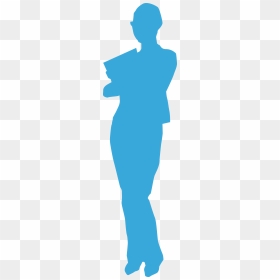 Student Girl Clip Arts - Female Blue Silhouette, HD Png Download - student girl png